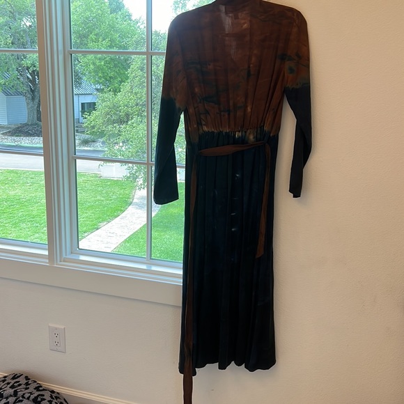 Maxi Brown and navy Anthropologie dress - Picture 3 of 3